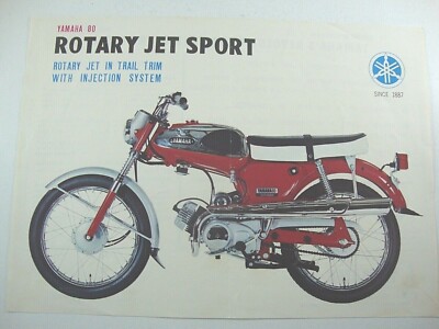 YAMAHA YGS1 80 ROTARY JET SPORT 1967 Genuine OEM Sales Brochure