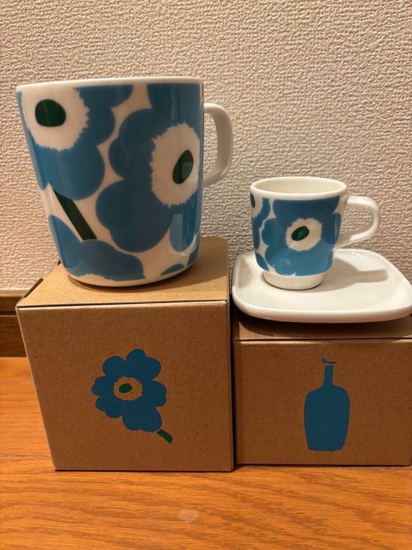 Blue Bottle Coffee Marimekko Unikko Mag w/ Espresso Cup & Saucer