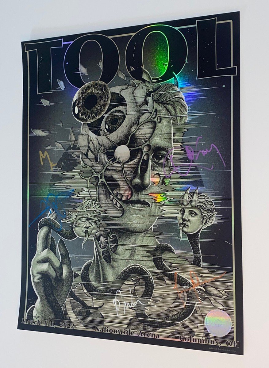 Tool Band Poster Columbus OH 2022 BAND & ARTIST SIGNED #'d