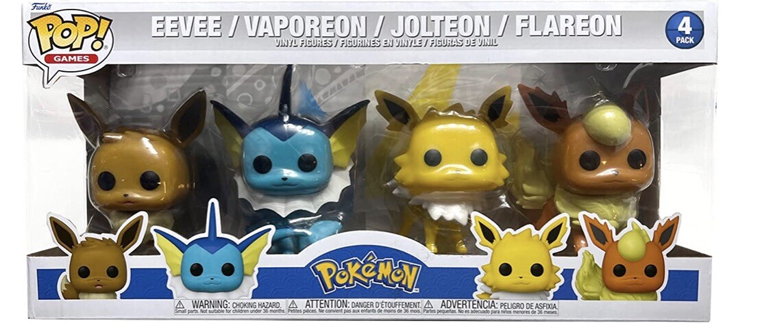 Funky Pop! Pokémon Eevee, Vaporeon, Jolteon, Flareon Ultimate 4