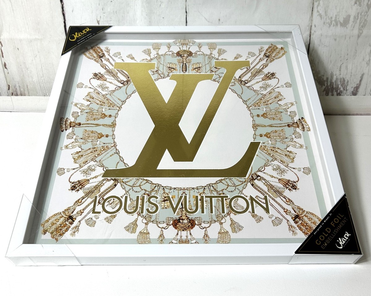NEW LOUIS VUITTON MONOGRAM GLASS FRAMED WALL ART By OLIVER GAL 16