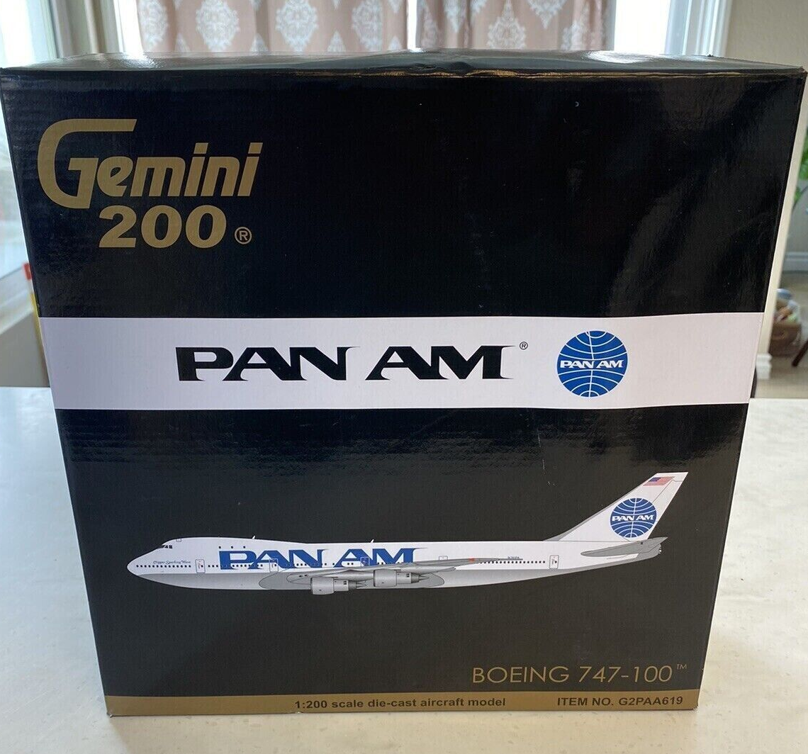 ULTRA RARE Retired Gemini Jets 200 Boeing 747-100 PAN AM, Hard to