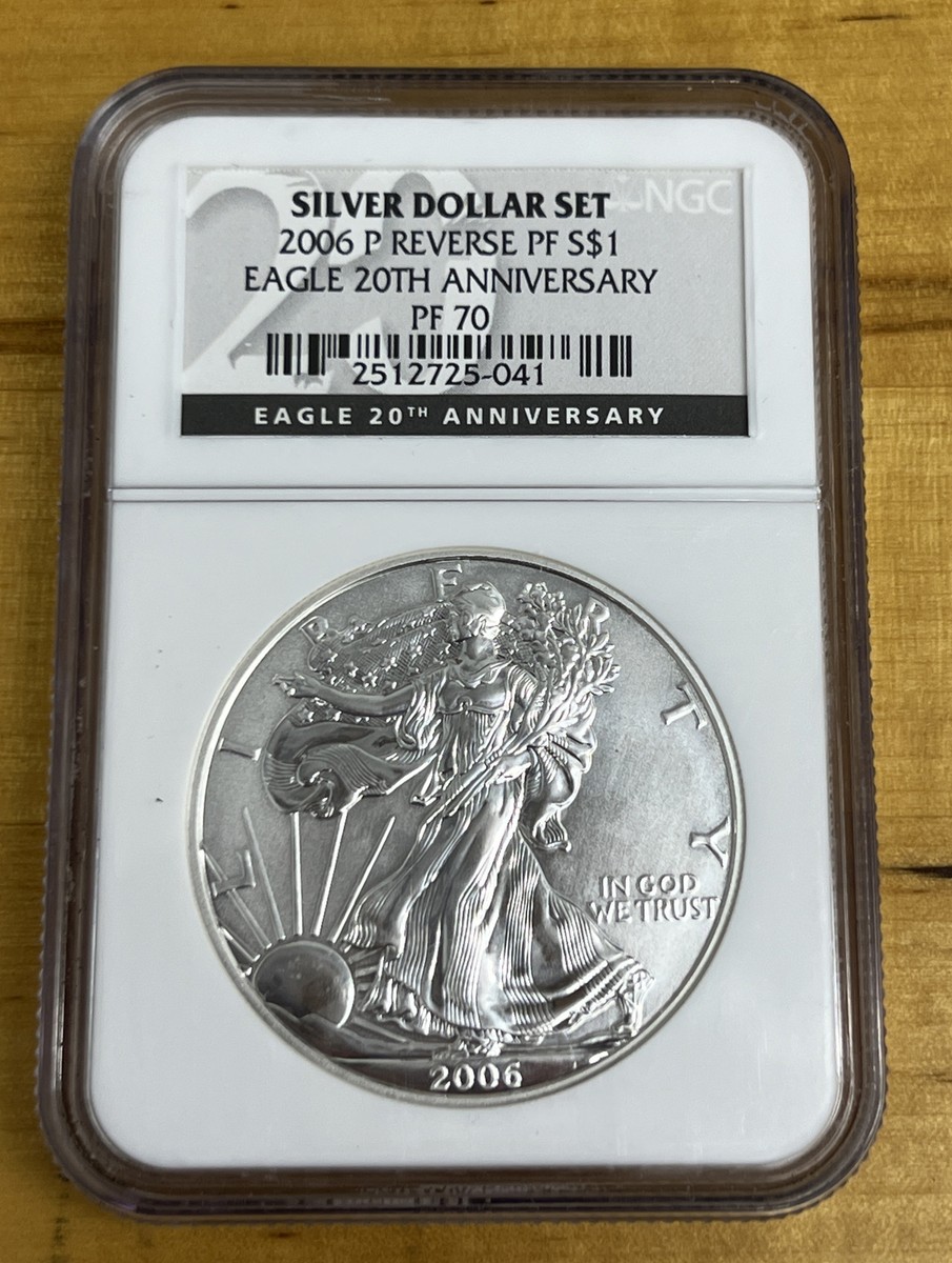 2006 P $1 1 oz Reverse Proof Silver American Eagle 20th