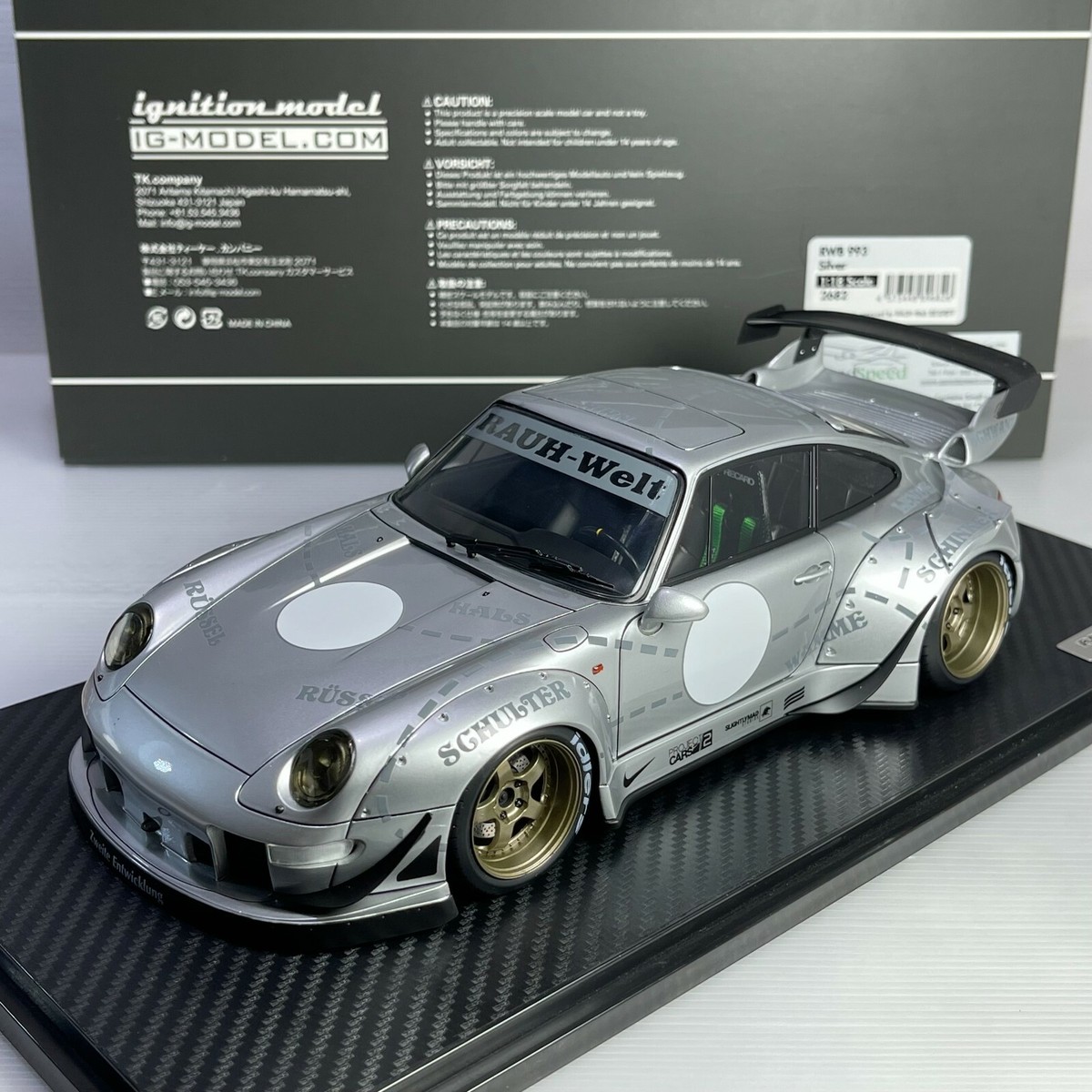 1/18 Ignition Model Porsche RWB 993 Silver IG2682 | eBay