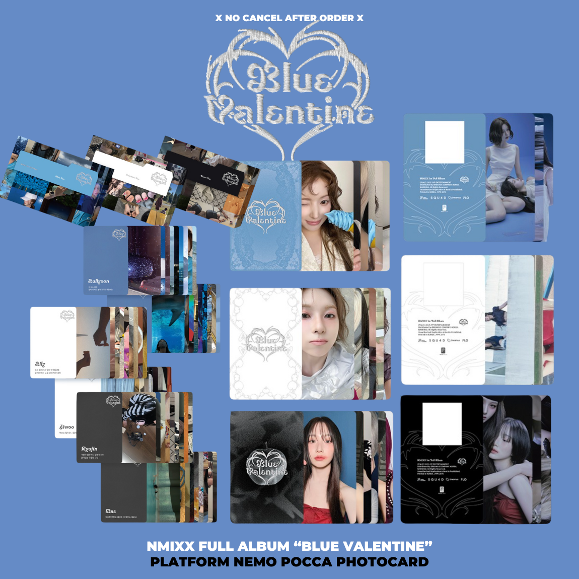 NMIXX PHOTOCARD FULL ALBUM BLUE VALENTINE PLATFORM NEMO POCCA