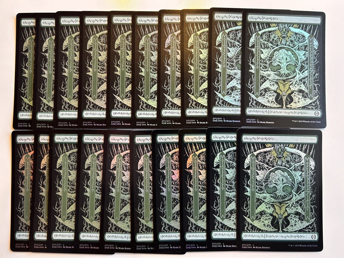 MTG Forest Foil Phyrexian 271/271 Full Art Basic Land NM Bulk Lot