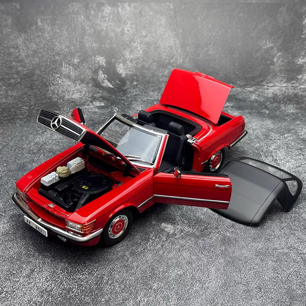 Norev 1/18 Scale Mercedes-Benz 350SL Red Diecast Car Model Toy
