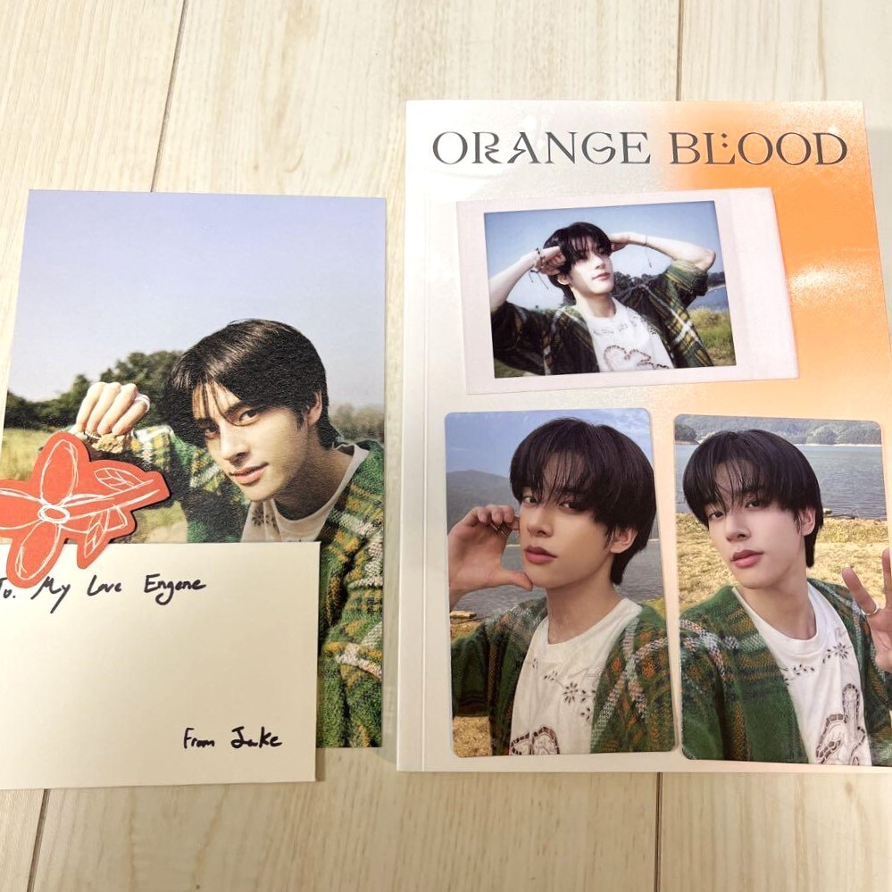 ENHYPEN JAKE ORANGE BLOOD ENGENE ver. CD + Photo book + Photo card