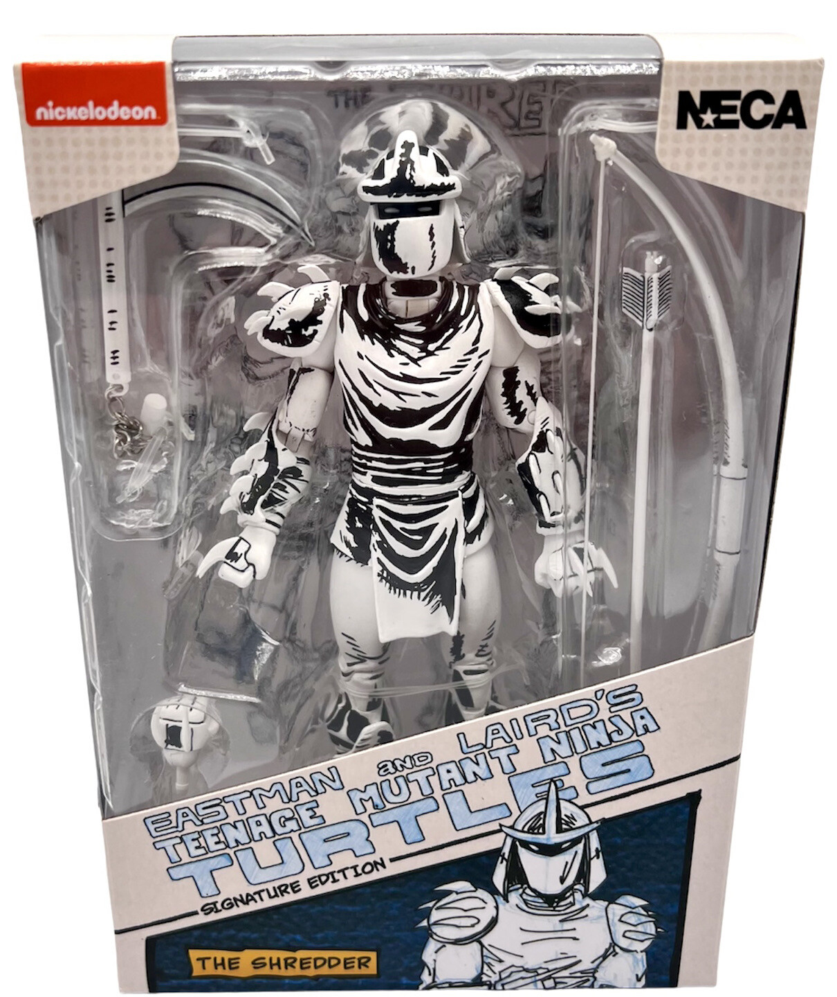 Neca TMNT Black And White Shredder Action Figure Mirage Signature