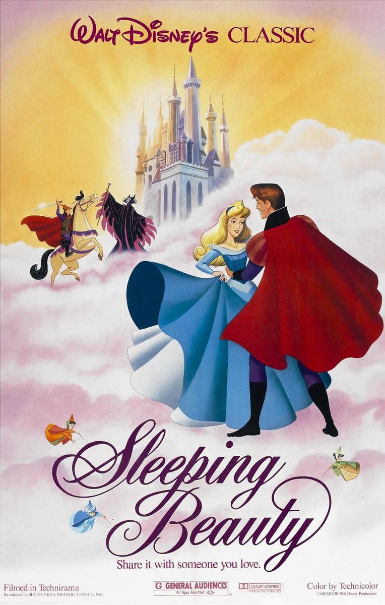 1959 Walt Disneys Sleeping Beauty Movie Poster 11X17 Princess
