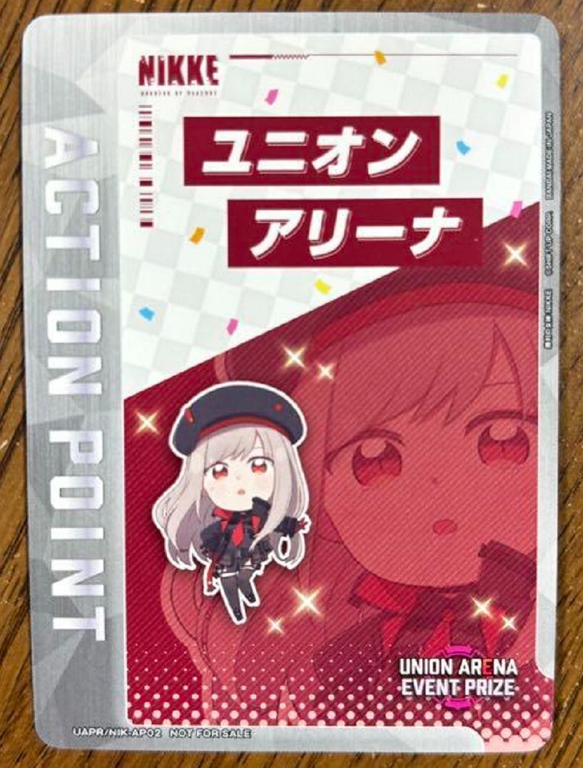 3 Card Union Arena Card NIKKE Event Prize AP Action Point Japanese