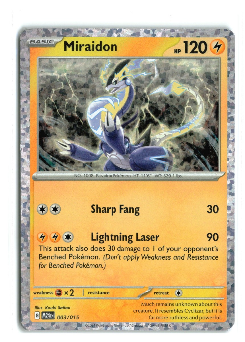 MIRAIDON 003/015 HOLO 2025 MCDONALD'S PROMO POKEMON TCG NM | eBay