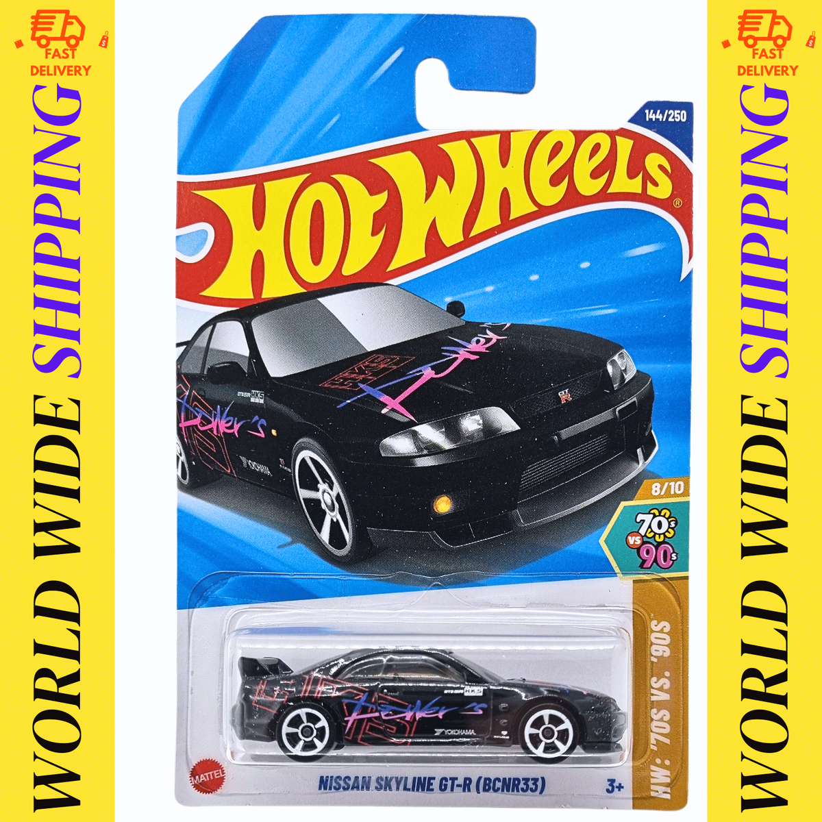 Hot Wheels Nissan Skyline GT-R BCNR33 HW '70s VS '90s Series New