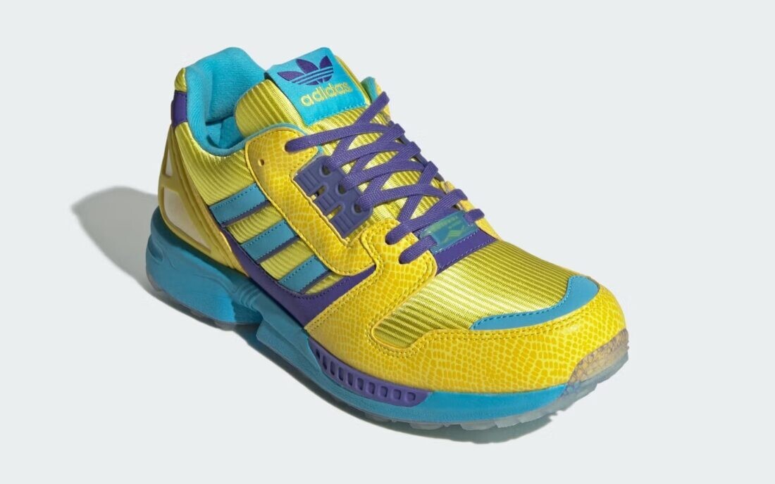 atmos × adidas Originals ZX8000 G-SNK10 URA JQ2580 Yellow Blue | eBay
