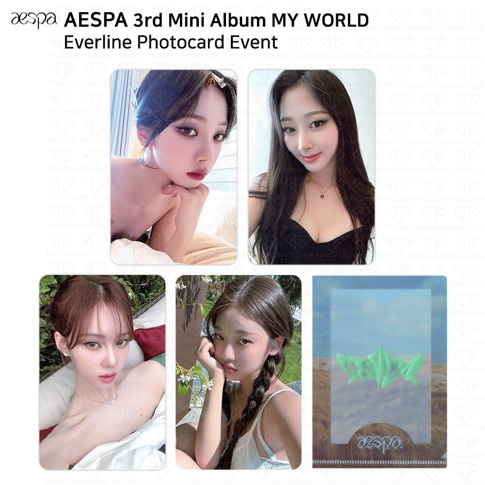 Aespa 3rd Mini Album MY WORLD Everline Photocard Event Mini L