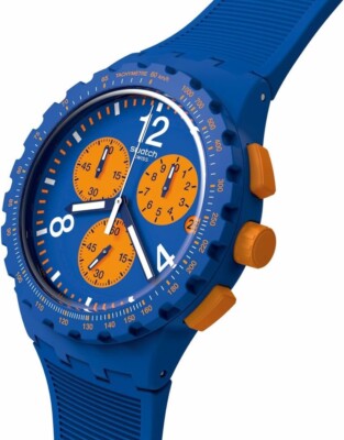 Swatch Watch Primarily Blue SUSN419 Unisex Adults Originals Chrono