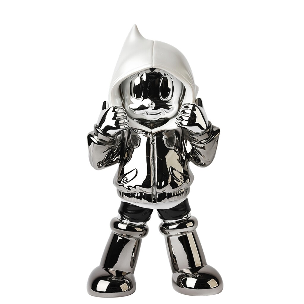 TOYQUBE NTWRK ASTRO BOY HOODIE CHROME VOL. 2 POLYSTONE ART TOY 12