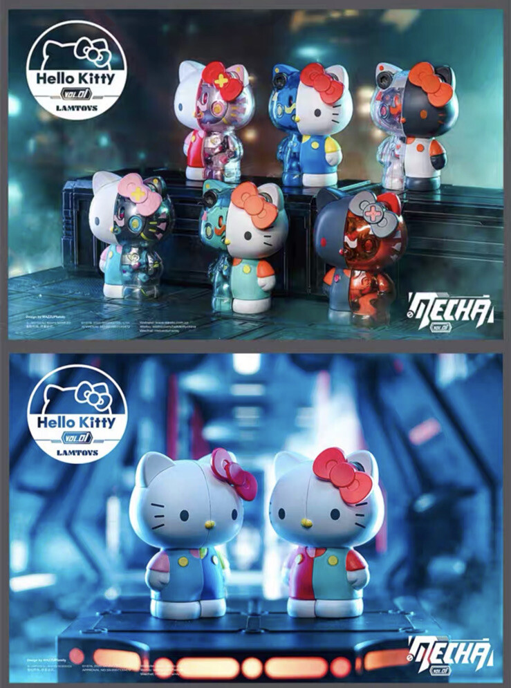 Lamtoys Sanrio Hello Kitty 6pcs Blind Box Half Robot Mechanic