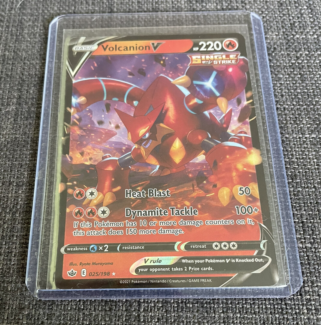 Volcanion V Single Strike Holo Rare 025/198 Pokemon Chilling Reign