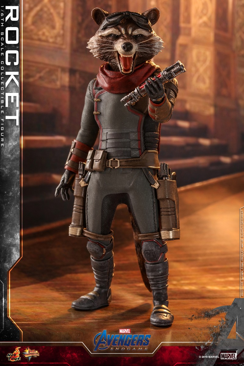 Avengers: Endgame Rocket Raccoon Hot Toys 1/6 Scale Action Figure
