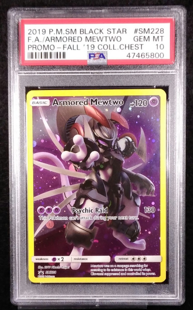 ✨ PSA 10 Pokémon SM228 Armored Mewtwo and NEW Hard Case Aluminium