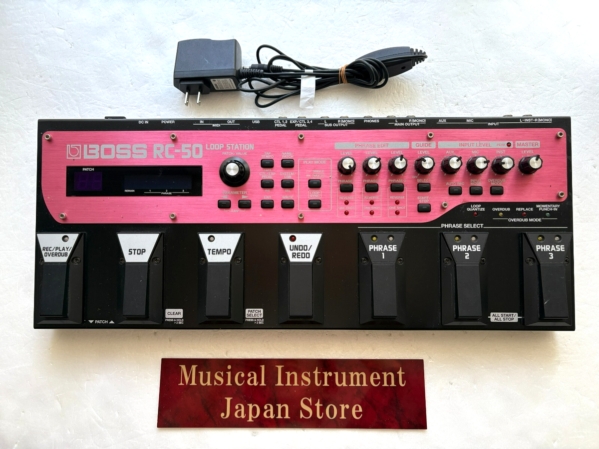 Boss RC-50 Loop Station Pedal Multi Looper with Adapter Used from