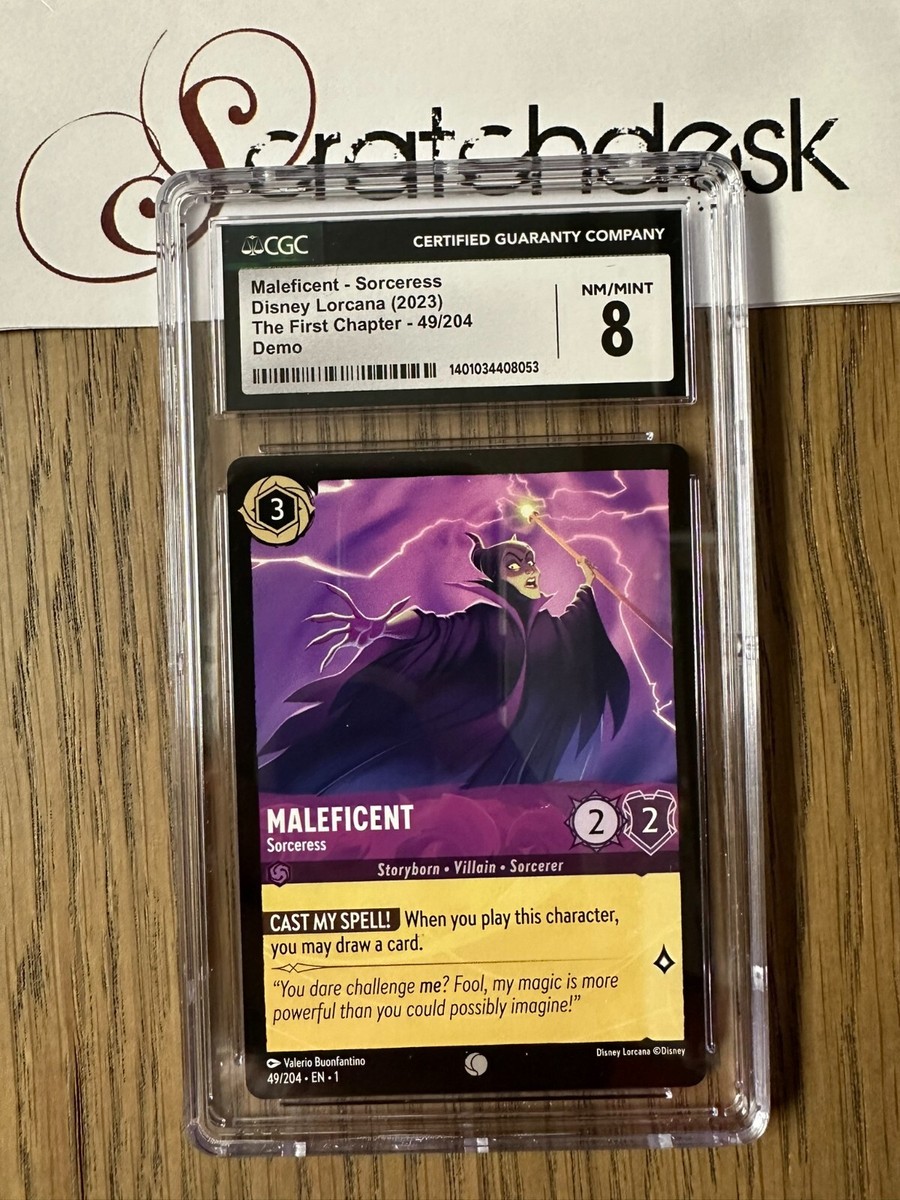 CGC 8 Lorcana DEMO Card MALEFICENT Sorceress - THE FIRST CHAPTER