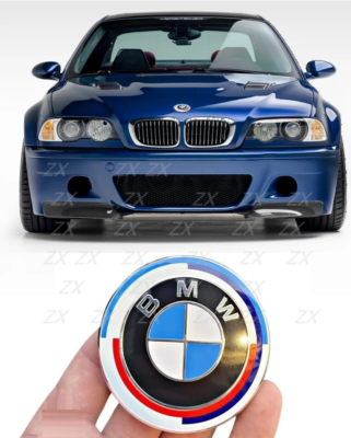 BMW 82mm 50th Anniversary Car Front Hood Emblem Badge Logo | eBay