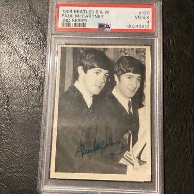 1964 Beatles Black & White Paul McCartney 3rd Ser #120 PSA 4 John