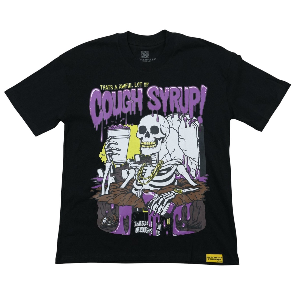 That's An Awful Lot Of Cough Syrup Skeleton T-shirt Black | ALOCS