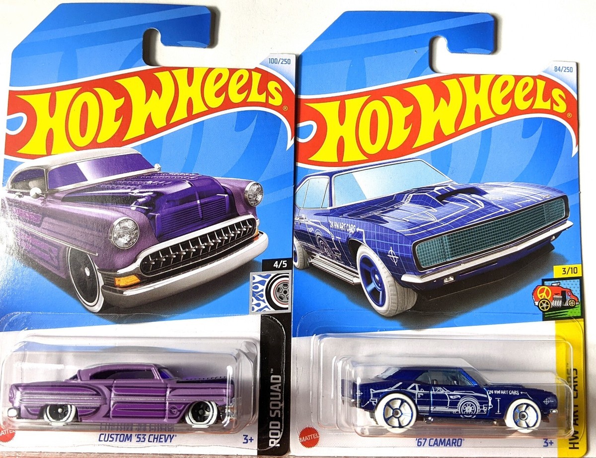 Hot Wheels 2024 Custom 53 Chevy Purple Treasure Hunt & 67 Camaro