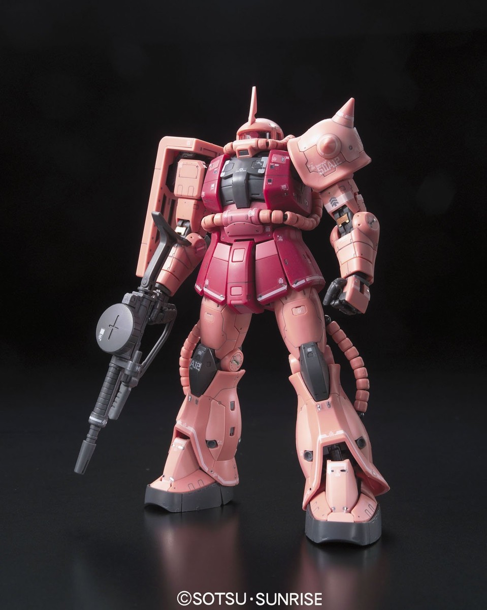 GUNDAM BANDAI RG REAL GRADE MODEL KIT 1/144 #02 MS-06S ZAKU II RED