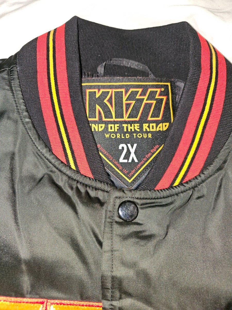 KISS Official End Of The Road Tour Bomber Jacket Size 2XL XXL MSG