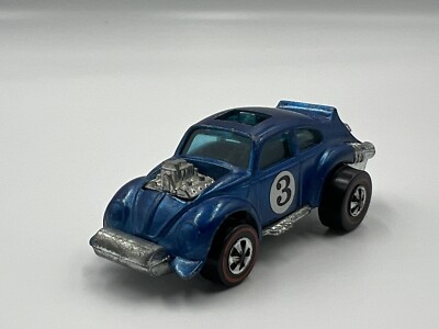 Hot Wheels Redline Evil Weevil 1970 Hong Kong Blue #3 Number 3