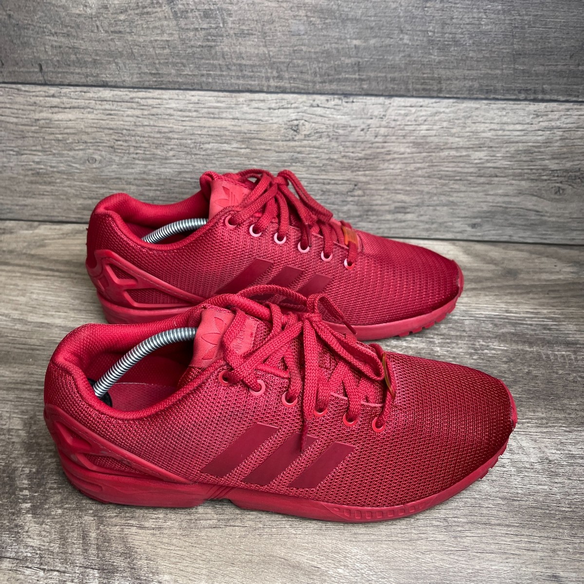 Adidas ZX Flux S32278 Men's 13 Running Shoes Pure Red Lace-Up