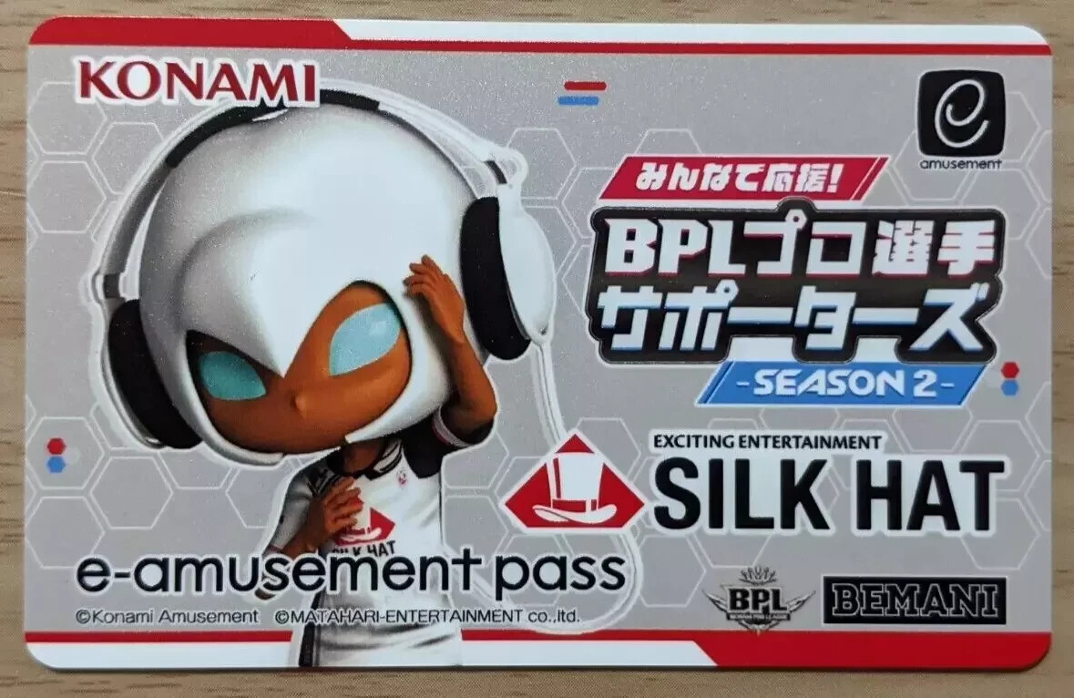 NEW Konami e-AMUSEMENT PASS Card beatmania IIDX BPL S2 SILK HAT | eBay