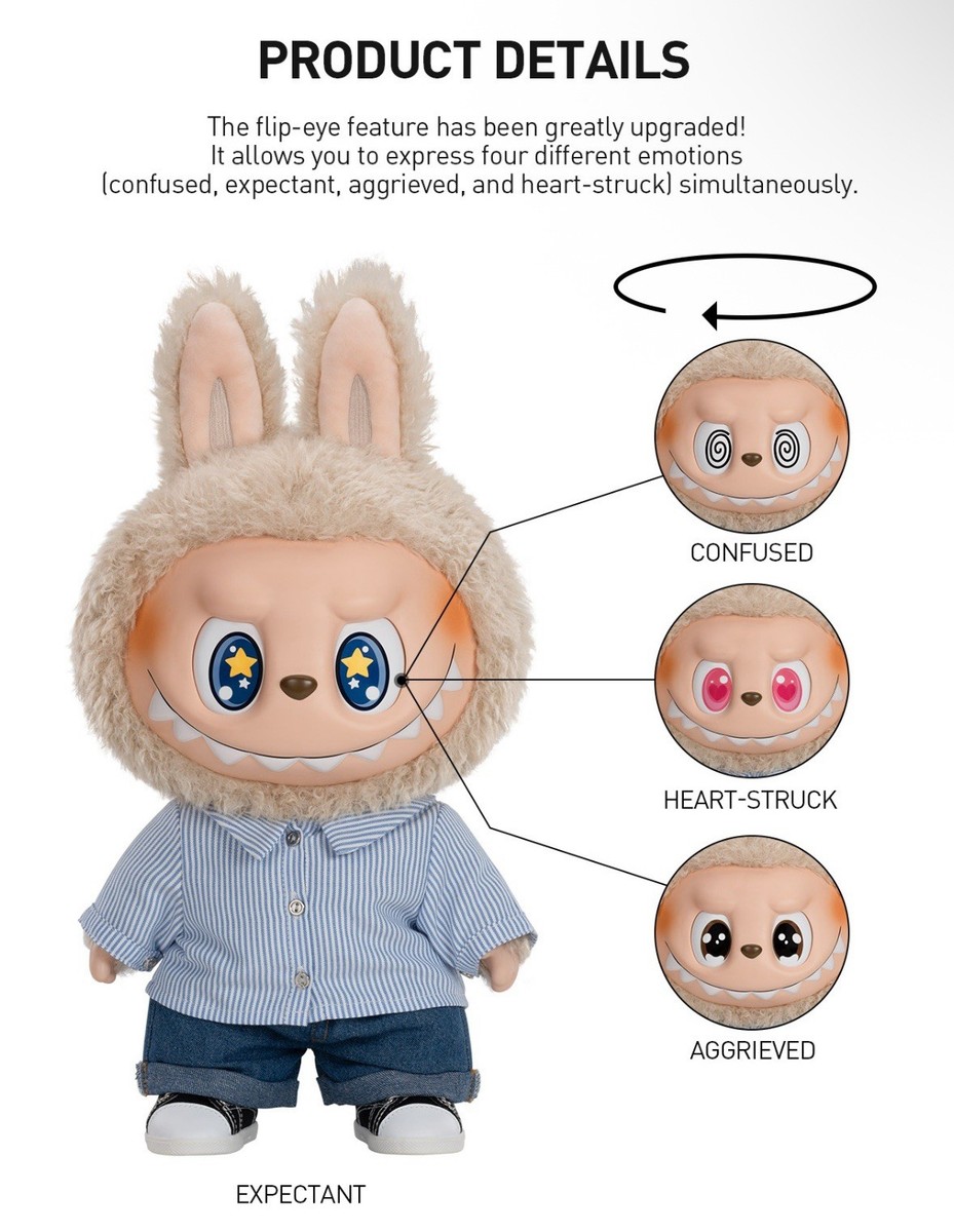 Authentic The Monster Labubu FLIP WITH ME - Vinyl Plush Doll | eBay