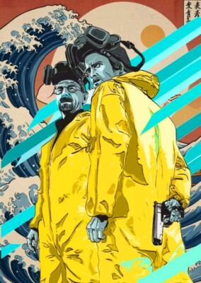 DEATH NYC ltd signed FRAMED art print 45x32cm Breaking Bad Walter