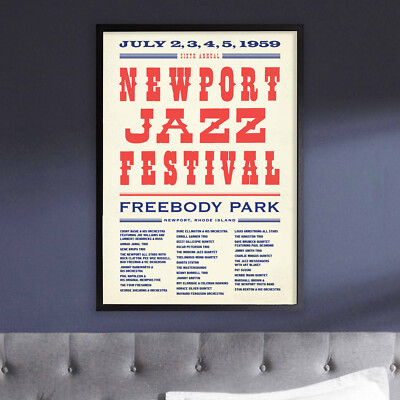 1959 Newport Jazz Festival jazz poster - Rhode Island | eBay