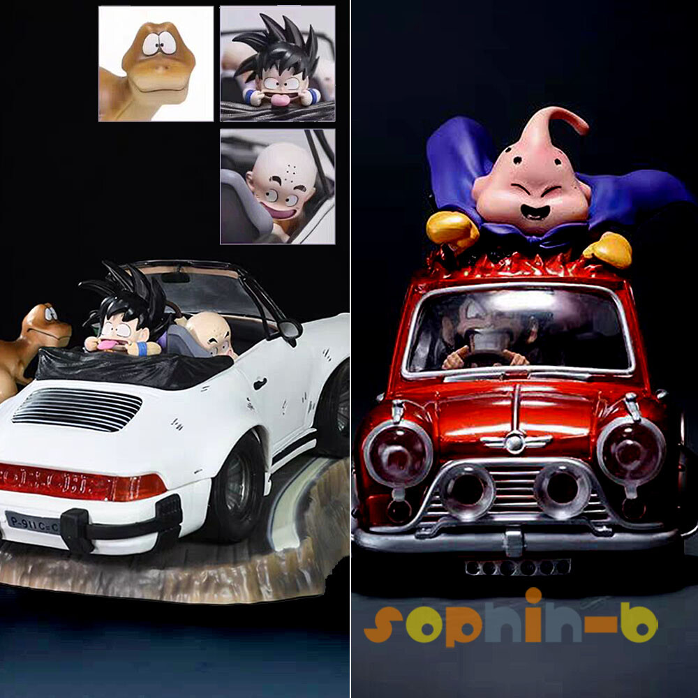 Master Roshi Goku Krillin Buu Mr. Satan Driving Car Model Figures