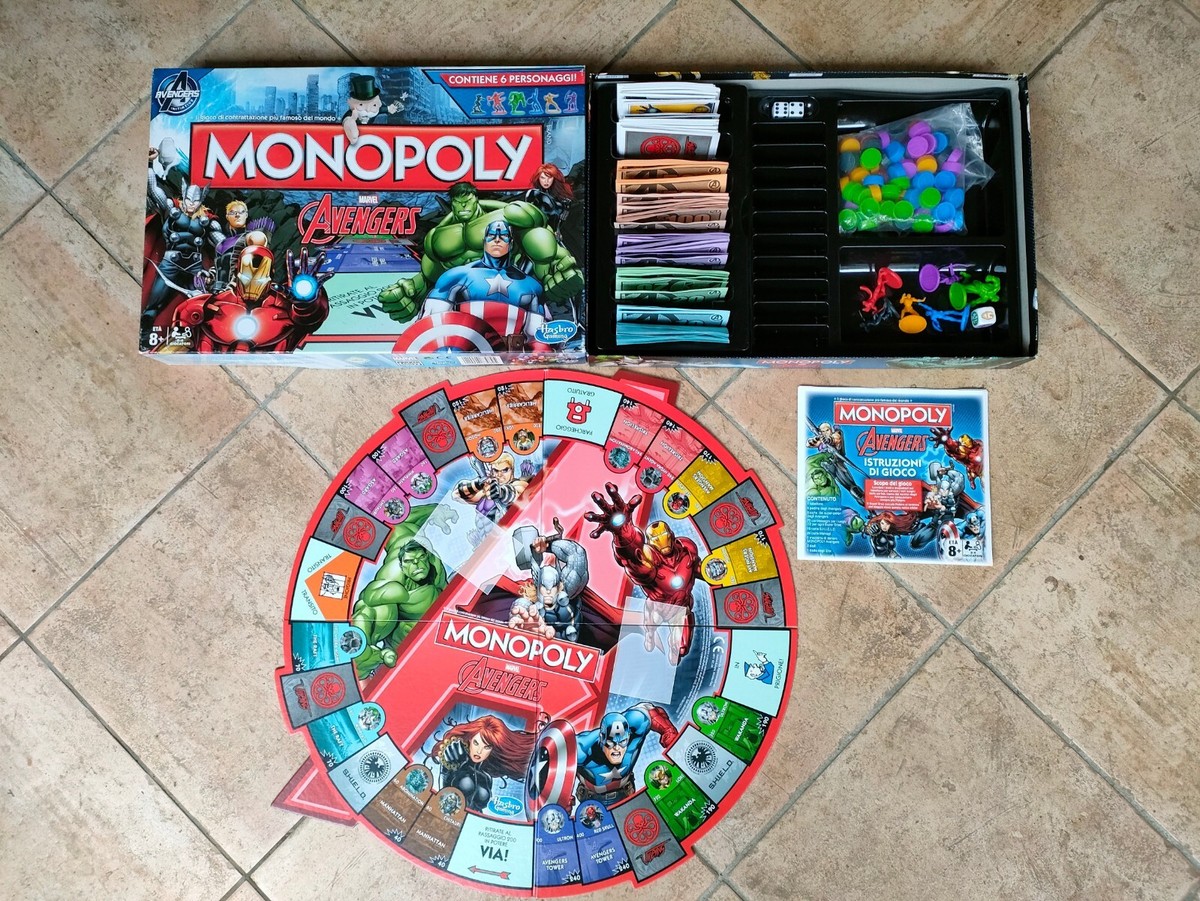 MONOPOLY MARVEL AVENGERS Monopoli Gioco di Società Hasbro Parker