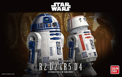 Bandai Star Wars R2-D2 R2D2 & R5-D4 R5D4 1/12 scale model kit New