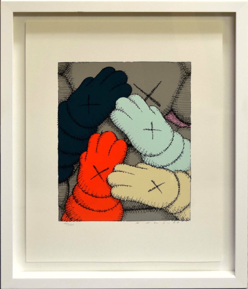KAWS - URGE Grey Original Silkscreen Serigraph Art Print Signed