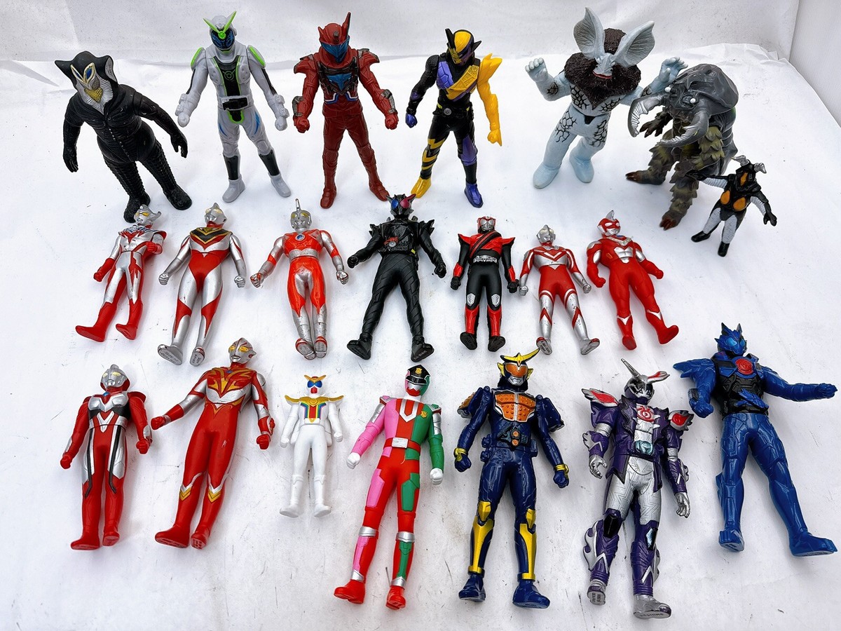 Ultraman Kaiju Monster / Kamen Rider Set Soft Vinyl Figure Lot 21