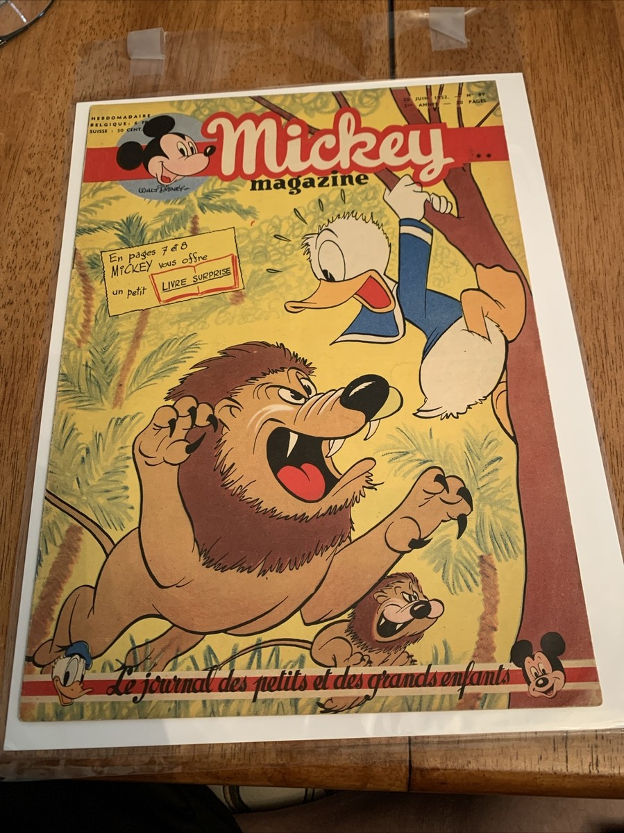 Mickey Magazine 89 June 1952 French Issue Super Rare And Very Cool