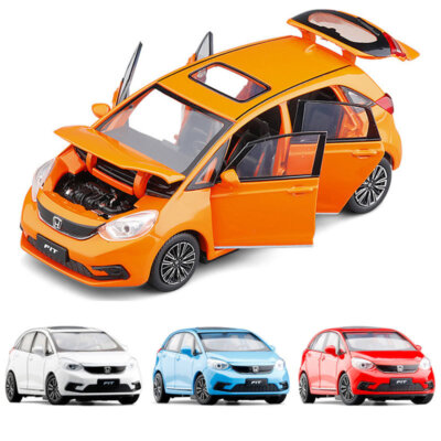 1:32 Honda Fit Model Car Die-cast Toy Vehicle 2 Doors Open