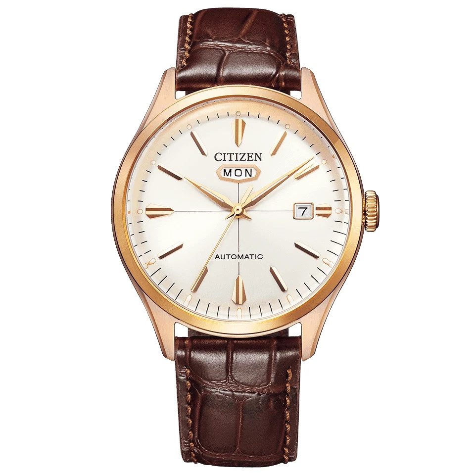 Citizen C7 Automatic White Crosshair Dial Rose Gold Men's Dress