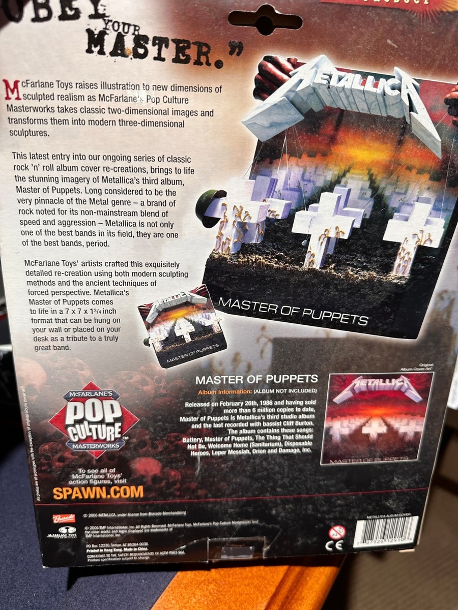 McFarlane Toys 3d Album Cover Metallica Master of Puppets for sale