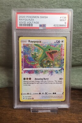 PSA 9 MINT 2020 Pokemon Vivid Voltage Amazing Rare RAYQUAZA 138