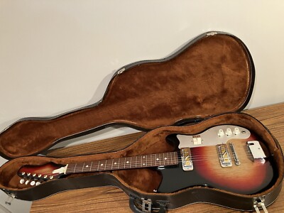 Vintage 1960s Tiesco EJ-2 Electric Guitar Gold Foil Japan Zimgar